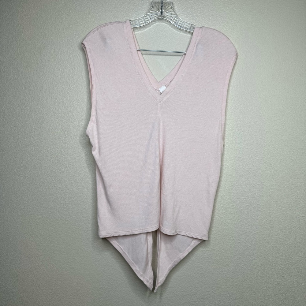 Athleta | Nayarit Soft Pink Ribbed Tie Back Tank | Medium